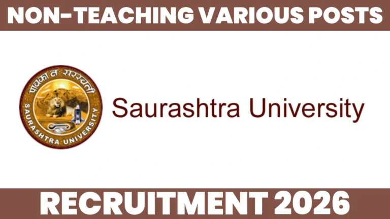 Saurashtra University Recruitment 2026