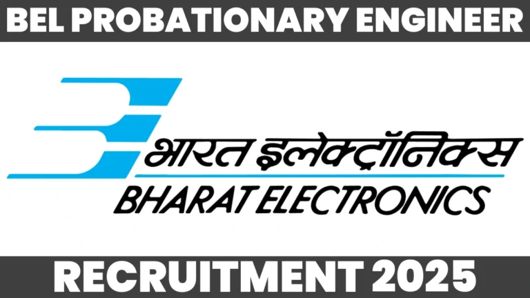 BEL Probationary Engineer Recruitment 2025 Apply Online