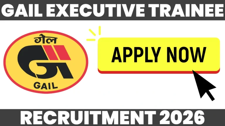 GAIL Executive Trainee Recruitment 2026 through GATE Apply Online