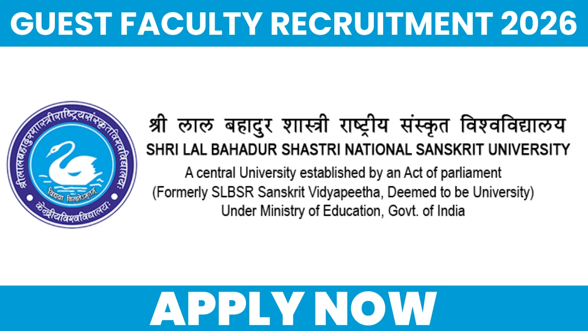 SLBS Sanskrit University Vastushastra Guest Faculty Recruitment 2026