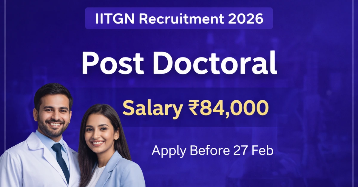 IITGN Post Doctoral Recruitment 2026 Notification