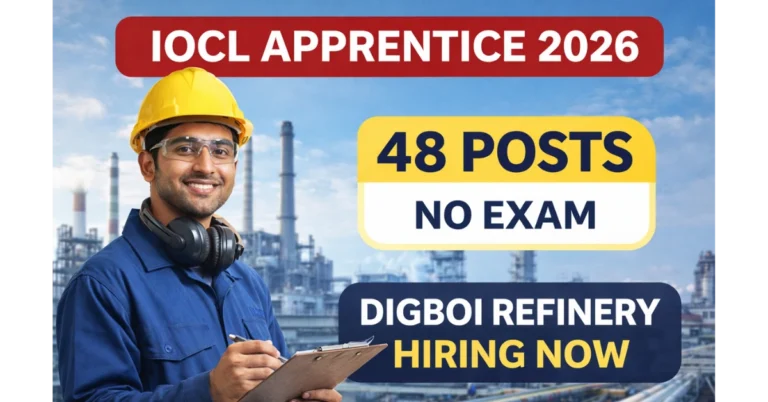 IOCL Apprentice Recruitment 2026 Digboi Refinery Notification