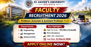 St Xaviers University Recruitment 2026