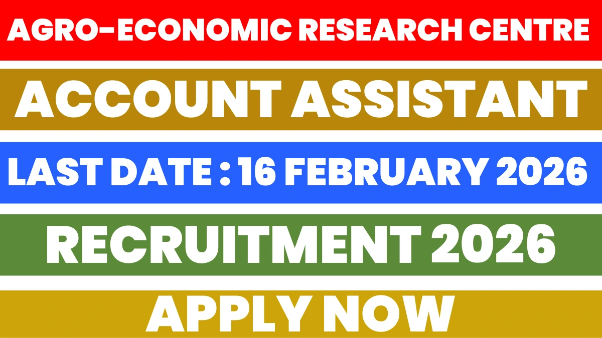 AERC Account Assistant Recruitment 2026 Notification