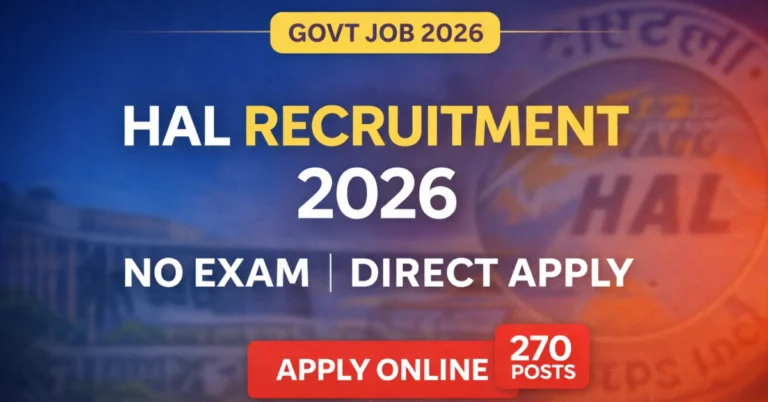 HAL Assistant Foreman Recruitment 2026 – 270 Vacancies, Apply Online, Salary ₹47,330