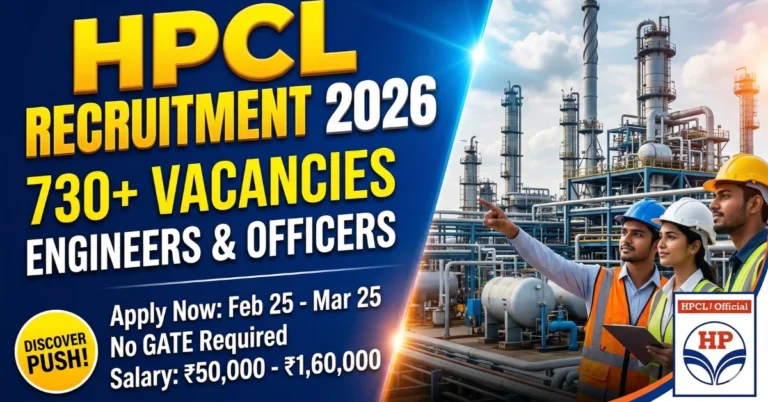 HPCL Recruitment of Officers 2026 notification for 730 plus vacancies for Engineers and Finance professionals