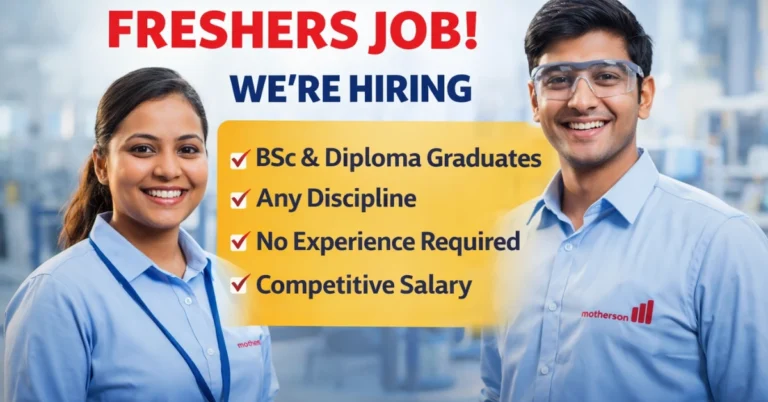 Motherson Sumi Recruitment 2026 Poster for Diploma and Graduate Trainee Freshers