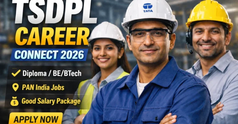 TSDPL Career Connect 2026 jobs for Diploma BE BTech candidates PAN India apply online