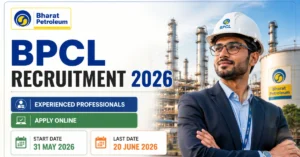 BPCL Recruitment 2026 for Experienced Professional Posts Apply Online