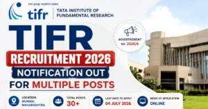 TIFR Recruitment 2026 Notification Out for Multiple Posts