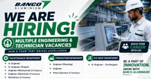 Banco Aluminium Recruitment 2026 website thumbnail featuring multiple engineering and technician vacancies.