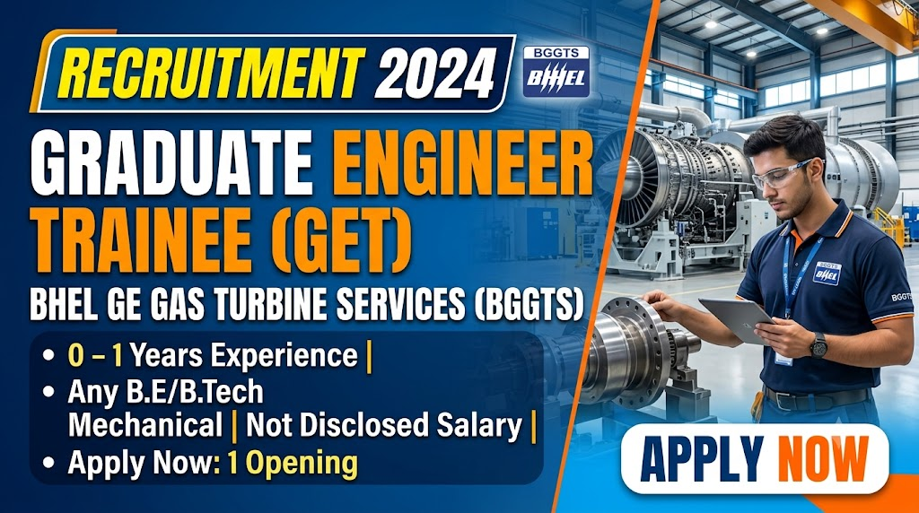 BHEL GE Gas Turbine Services Recruitment 2026 Graduate Engineer Trainee (GET) Jobs website thumbnail