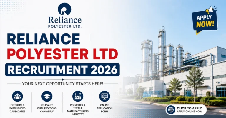 Reliance Polyester Ltd Recruitment 2026 website thumbnail for freshers and experienced candidates applying online