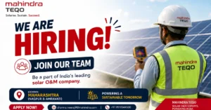 Mahindra TEQO Recruitment 2026 website thumbnail for Solar O&M Technician and Engineer jobs in Maharashtra and Tamil Nadu