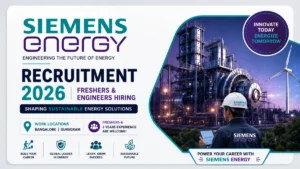 Siemens Energy Recruitment 2026 for freshers and engineers