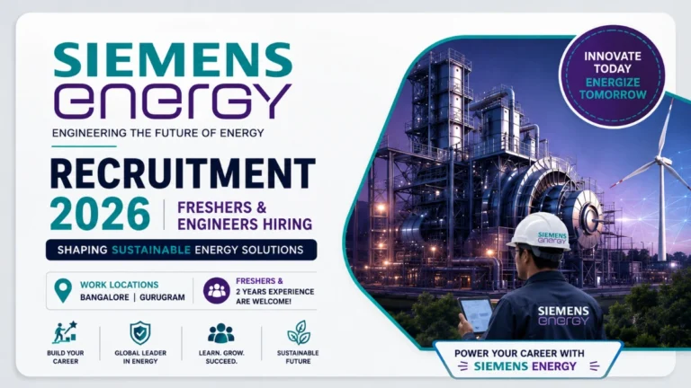 Siemens Energy Recruitment 2026 for freshers and engineers