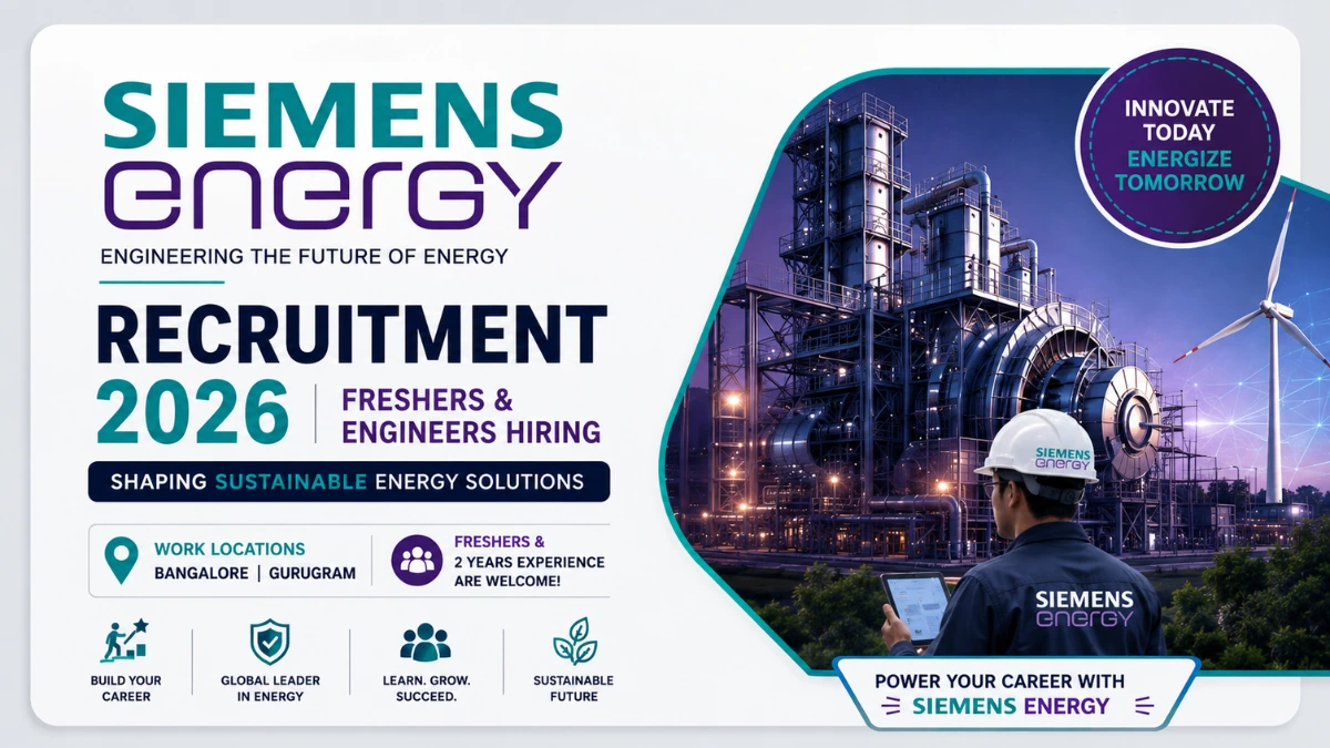 Siemens Energy Recruitment 2026 for freshers and engineers