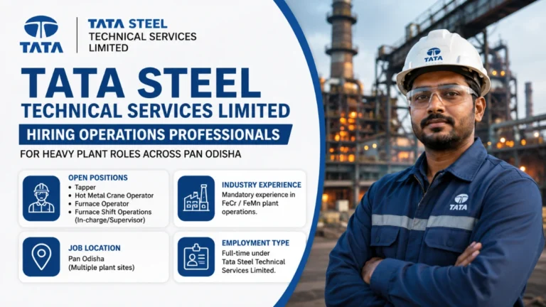 Tata Steel Technical Services Recruitment 2026 hiring for operations roles