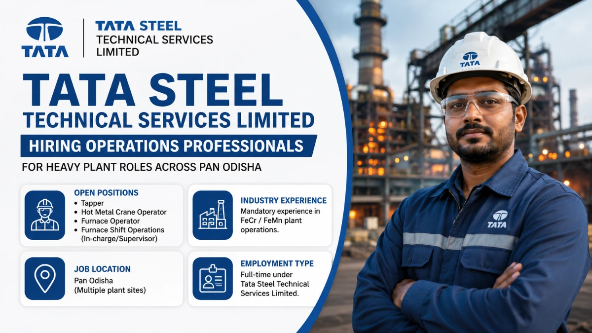 Tata Steel Technical Services Recruitment 2026 hiring for operations roles