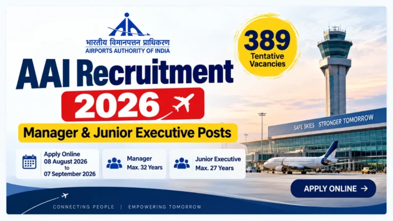 AAI Recruitment 2026 for Manager and Junior Executive posts
