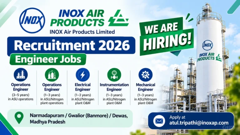INOX Air Products Recruitment 2026 Engineer Jobs
