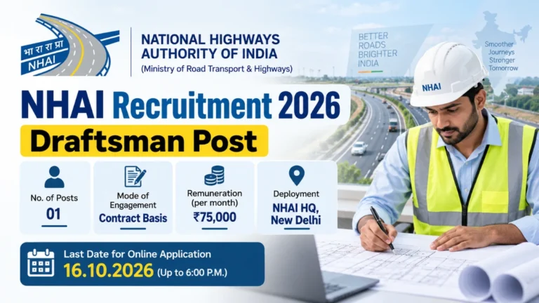 NHAI Recruitment 2026 Draftsman Post