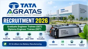 Tata Agratas Recruitment 2026 for Graduate Engineer Trainee and Diploma Engineer Trainee jobs