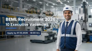 BEML Recruitment 2026 – Executive Jobs for Engineers and Experienced Professionals