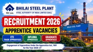 Bhilai Steel Plant Recruitment 2026 for ITI, Diploma and Graduate Apprentices