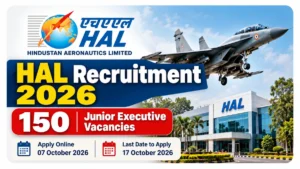 HAL Recruitment 2026 – 150 Junior Executive Vacancies