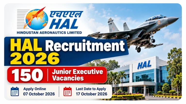 HAL Recruitment 2026 – 150 Junior Executive Vacancies