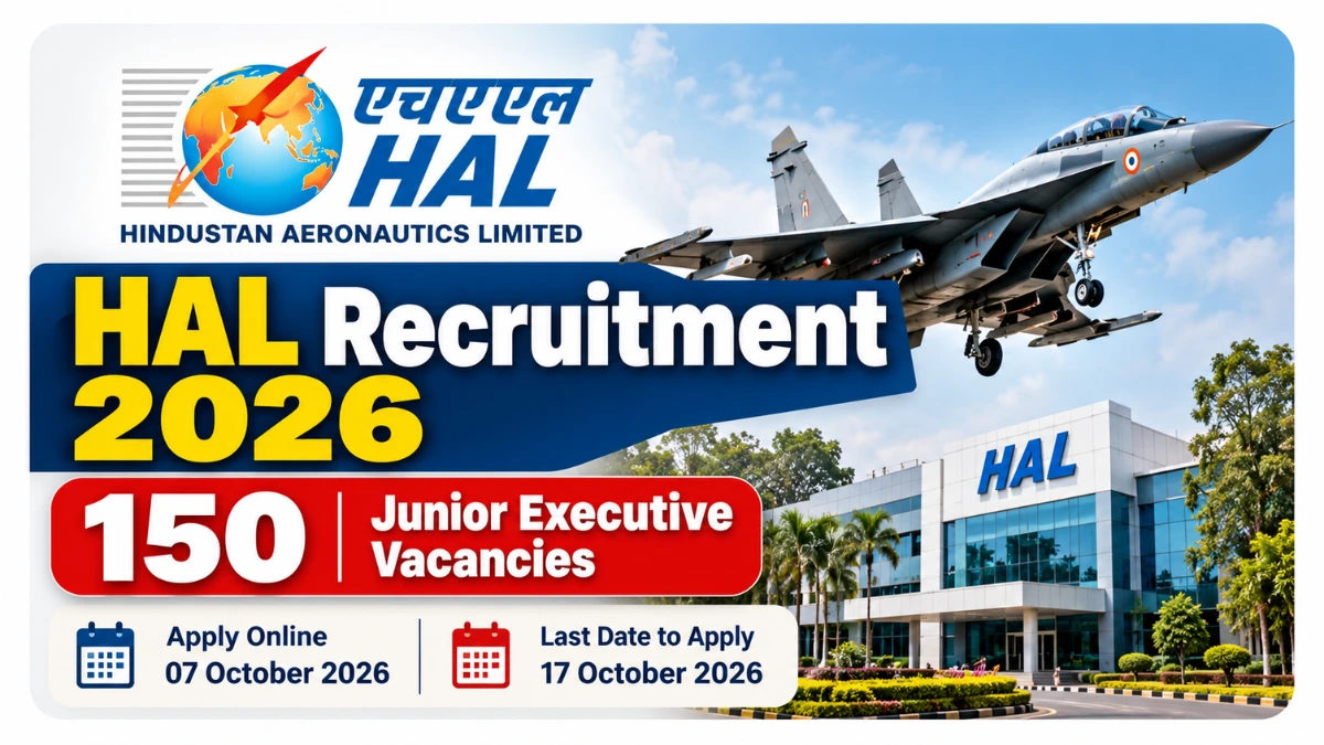 HAL Recruitment 2026 – 150 Junior Executive Vacancies