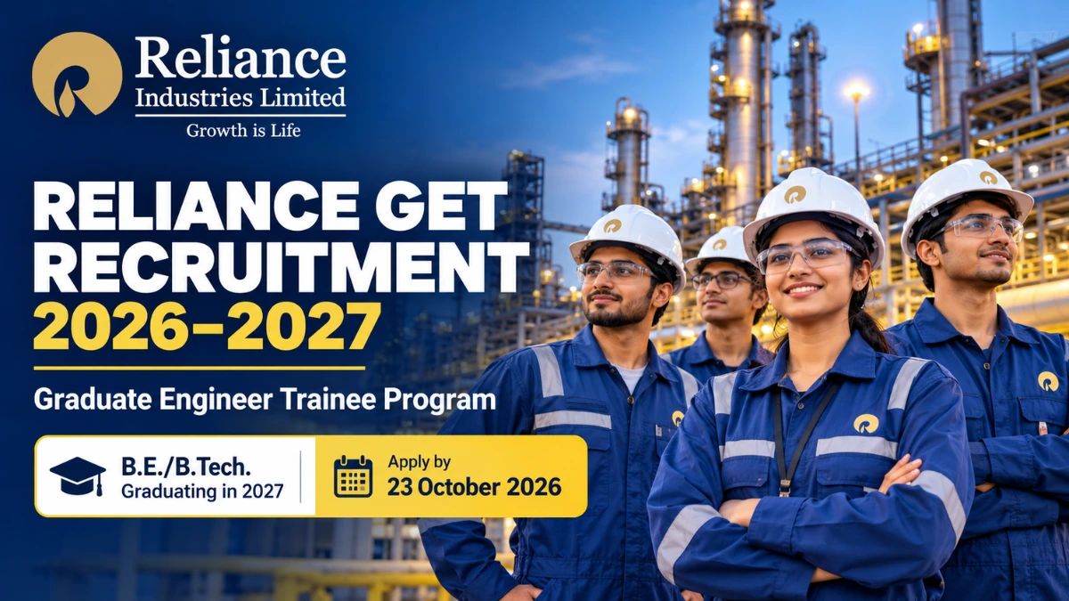 Reliance GET Recruitment 2026–2027 Graduate Engineer Trainee Program Copy alt text